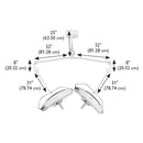 Burton Medical AIM® HI LED Exam Light ALED100 Dual Ceiling Mount BRAND NEW