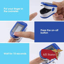 Fingertip Pulse Oximeter Finger Blood Oxygen Saturation Monitor SpO2 Level Heart Rate Monitor-pulse oximeter-All States M.E.D.