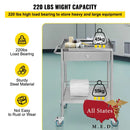 Stainless Steel Medical Cart with Drawer-Accessory-All States M.E.D.