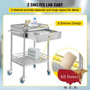 Stainless Steel Medical Cart with Drawer-Accessory-All States M.E.D.