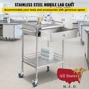 Stainless Steel Medical Cart with Drawer-Accessory-All States M.E.D.