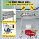 Stainless Steel Medical Cart with Drawer-Accessory-All States M.E.D.