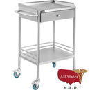 Stainless Steel Medical Cart with Drawer-Accessory-All States M.E.D.
