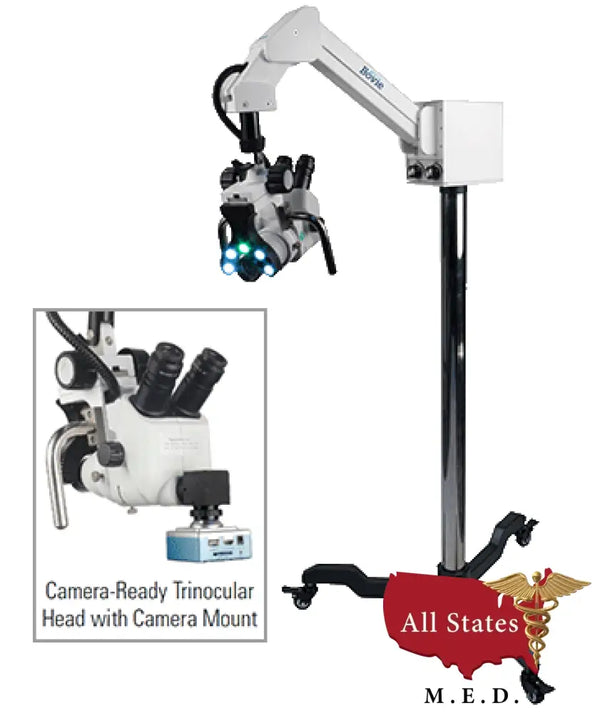 Bovie Colpo-master™ I Swing Arm Colposcope 110v 45° Camera Ready Trinocular Zoom Head, 3 Leg Base (CS-103T-LED)-Colposcopes-All States M.E.D.