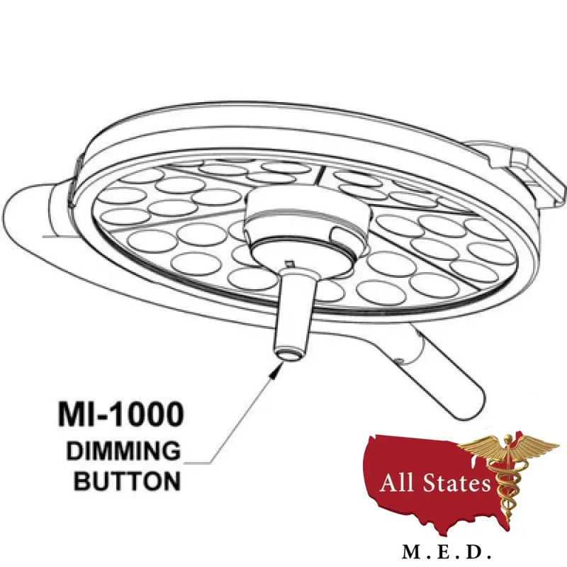 Bovie MI-1000 LED Surgery Light - Portable Floor Model-Medical Procedure Lights-All States M.E.D.