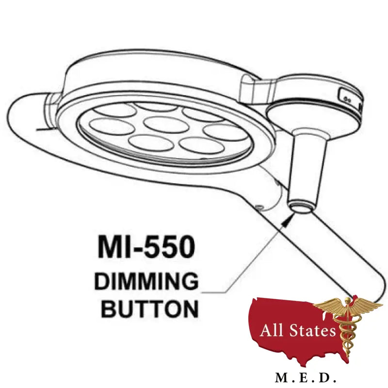 Bovie MI-550 LED Examination Light - Wall Mount-Medical Procedure Lights-All States M.E.D.