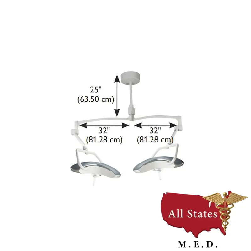 BURTON AIM LED Double Ceiling Mount BRAND NEW-Medical Procedure Lights-All States M.E.D.