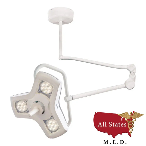 Burton Medical AIM® HI LED Exam Light ALED100 Single Ceiling Mount BRAND NEW-Medical Procedure Lights-All States M.E.D.