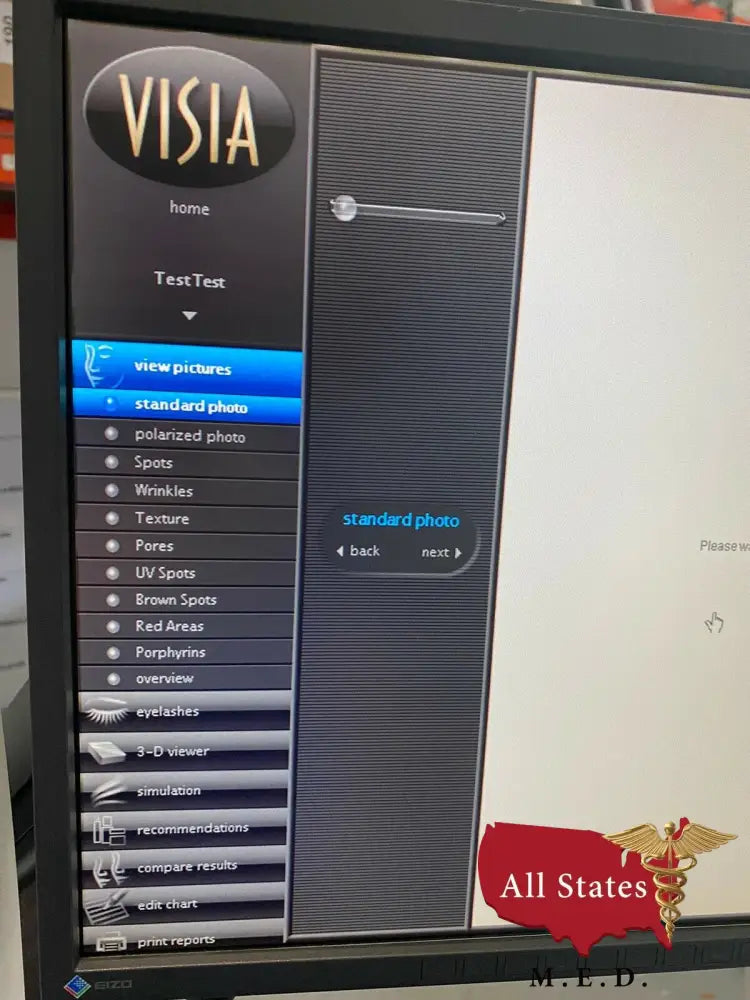 Canfield Visia Skin Facial Complexion Analysis Imaging System-Dermatology-All States M.E.D.