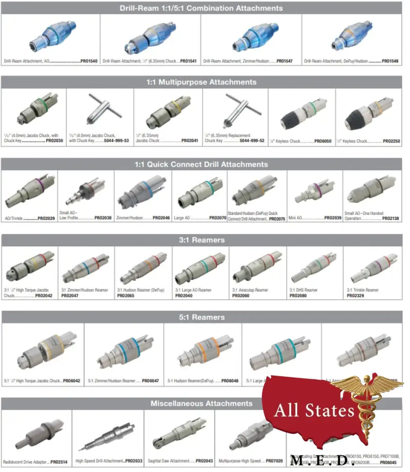 CONMED HALL SURGICAL PRO6045 RECIPROCATING SAW ATTACHMENT-Powered Surgical Instrument ATTACHMENTS-All States M.E.D.
