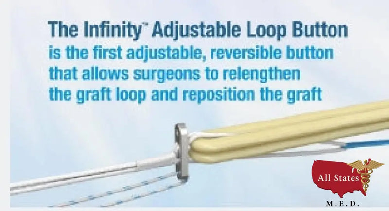 CONMED KFB035 INFINITY FEMORAL ADJUSTABLE LOOP BUTTON-Powered Surgical Instrument ATTACHMENTS-All States M.E.D.
