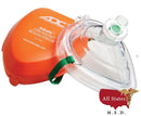 CPR Valve Mask Resuscitator Adult, Orange, w/case