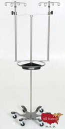Double IV Pole with steering wheel and tray