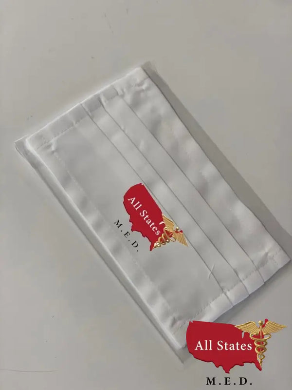 Eco-Friendly Reusable Cloth Face Masks with Custom Logo - Qty 100-All States M.E.D.