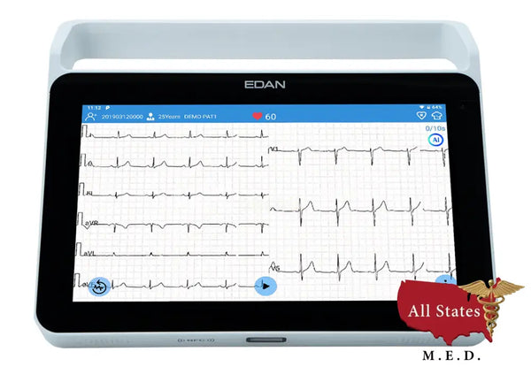 Edan ISE Tablet Based ECG Machine-Resting ECG-All States M.E.D.
