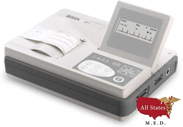 Edan SE-3 ECG Machine (Narrow Screen)-Resting ECG-All States M.E.D.