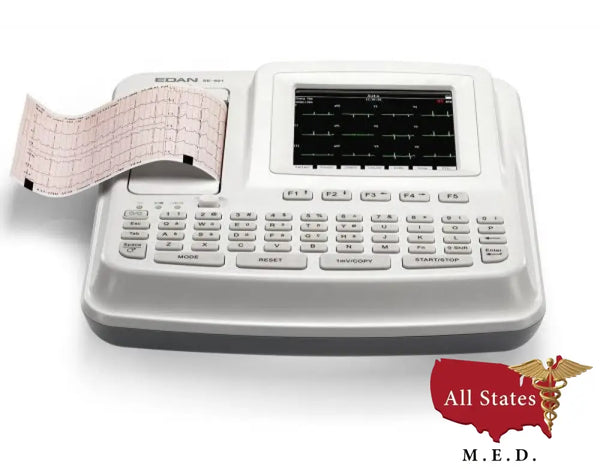 Edan SE-601B 6-Channel ECG Machine-Resting ECG-All States M.E.D.