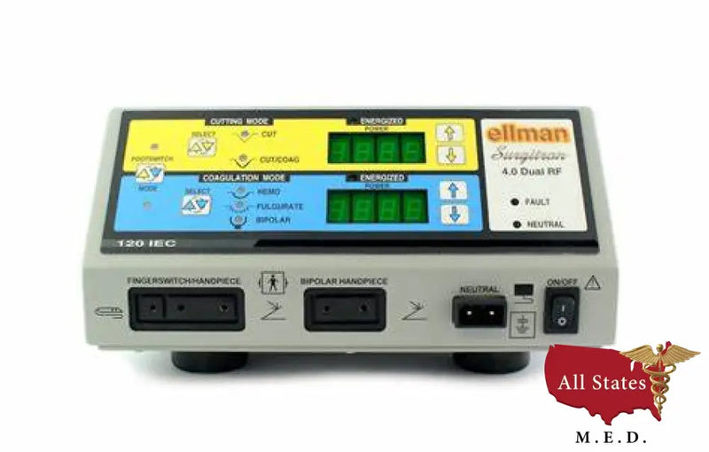 Ellman 120 IEC Surgitron 4.0 Dual RF Electrosurgical System (ESU)-Electrosurgical Generator-All States M.E.D.