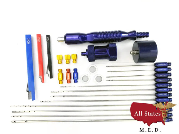 Liposuction set Nano Fat with Cannulas-Liposuction-All States M.E.D.