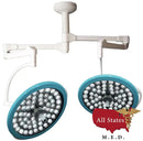 Medical illumination Dual Vu 160 LED Surgical Light with Monitor Arm