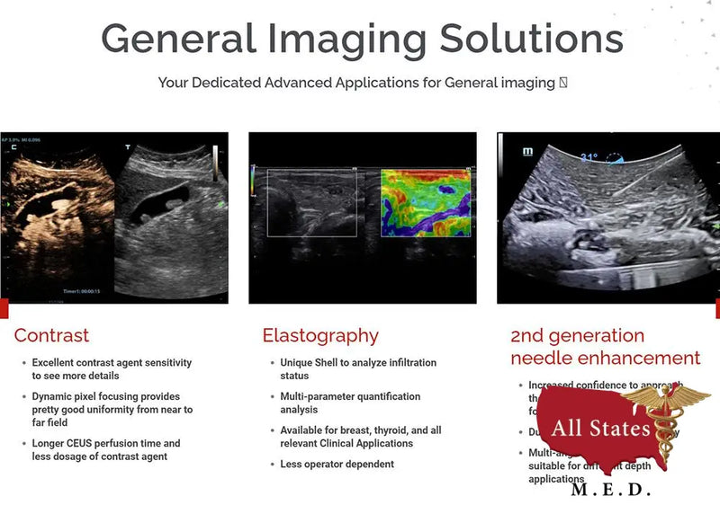 Mindray MX7 Ultrasound VASCULAR PACKAGE 1 Probe-Ultrasounds-All States M.E.D.