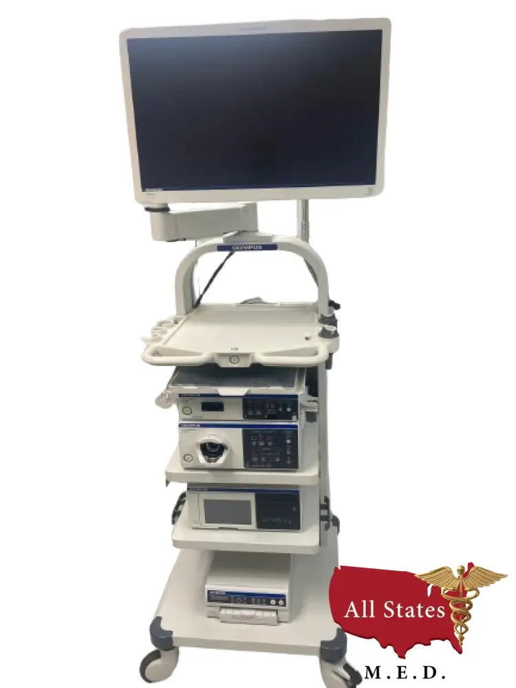 Olympus Evis Exera CV190 and Clv190 Camera and Light Source Tower-Endoscopy-All States M.E.D.