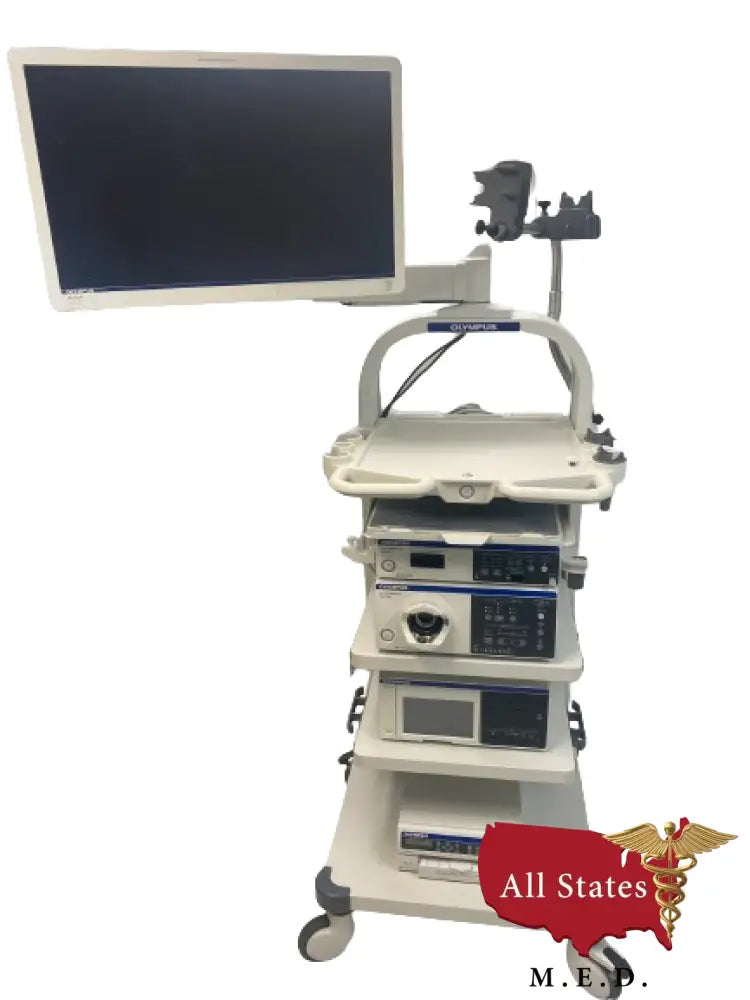 Olympus Evis Exera CV190 and Clv190 Camera and Light Source Tower-Endoscopy-All States M.E.D.
