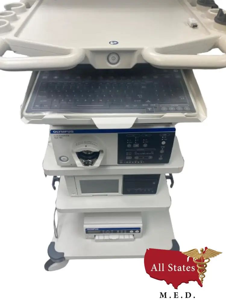 Olympus Evis Exera CV190 and Clv190 Camera and Light Source Tower-Endoscopy-All States M.E.D.