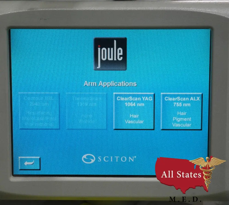 Sciton Joule 7 with ALEX AND YAG-Cosmetic Laser-All States M.E.D.