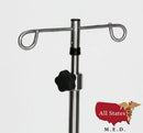 Stainless Steel 5-leg IV Pole