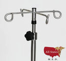 Stainless Steel 5-leg IV Pole
