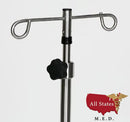 Stainless Steel 5-leg Space Saving IV Pole