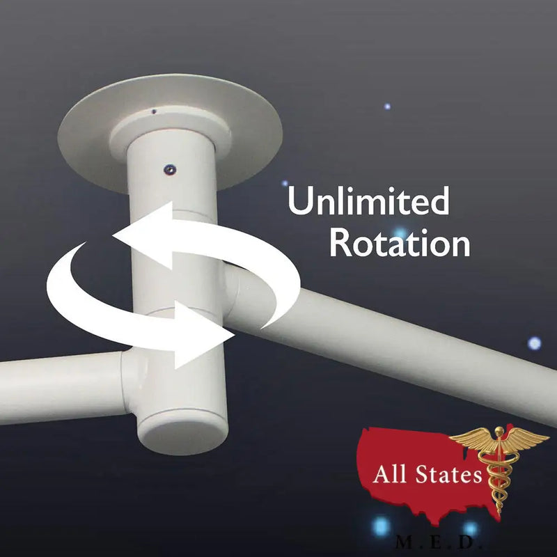Startrol Galaxy 8×4 Dual Ceiling Mounted LED Light 140,000 LUX EACH-Medical Procedure Lights-All States M.E.D.
