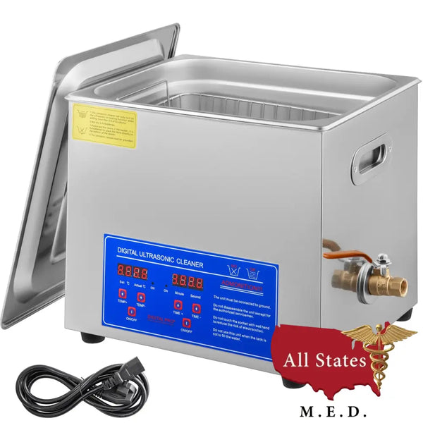 Ultrasonic Cleaner 10 Liter Capacity-Autoclaves-All States M.E.D.