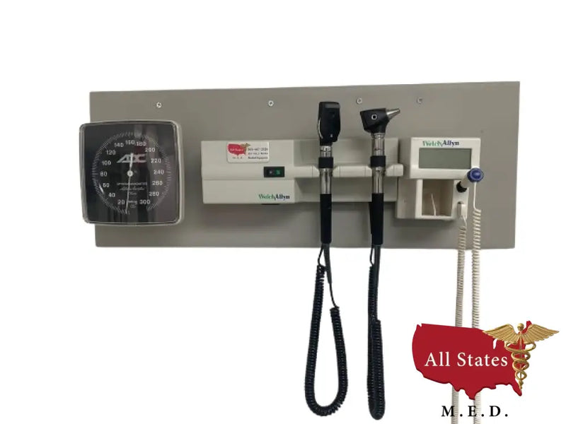 Welch Allyn Integrated Wall System BP, Otoscope, Ophthalmoscope, Temp-Otoscope/Ophthalmoscope Set-All States M.E.D.