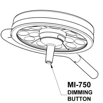 Bovie MI-750 LED Procedure Light - Single Ceiling Mount